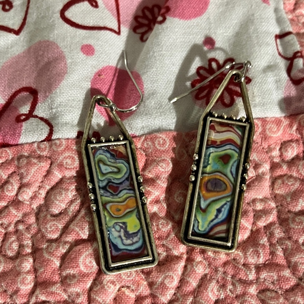 Colorful Abstract Dangle Earrings